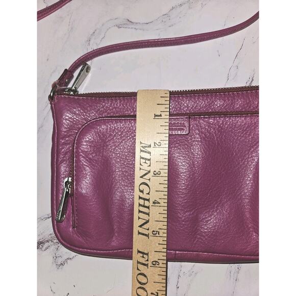 Fossil Fushia Pink Leather Crossbody Handbag 9x5.5 - Picture 9 of 9